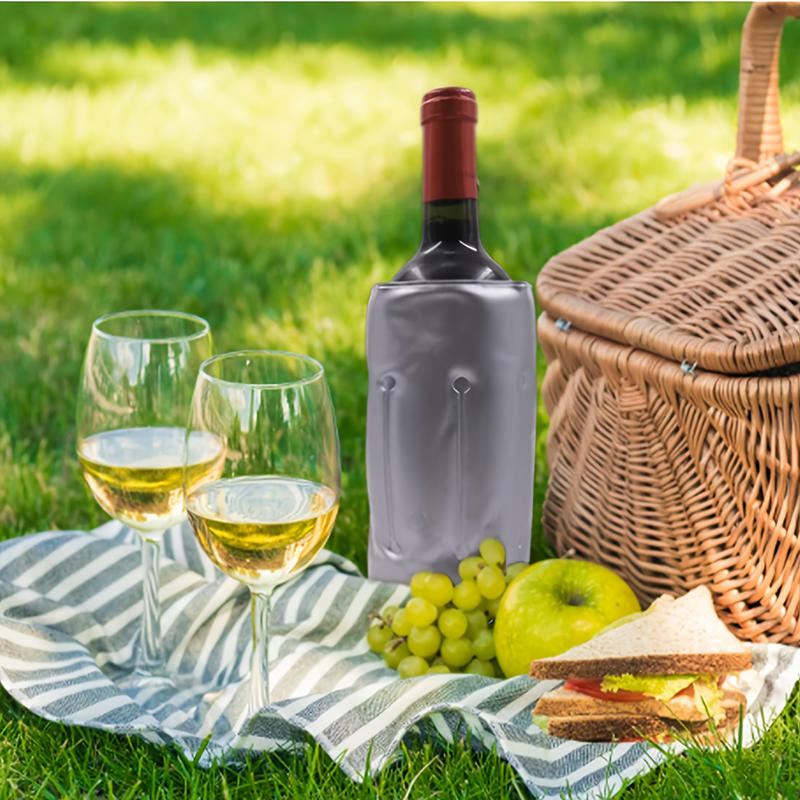 Wine Chiller Sleeve - Portable Gel Wine Cooler Sleeve Champagne