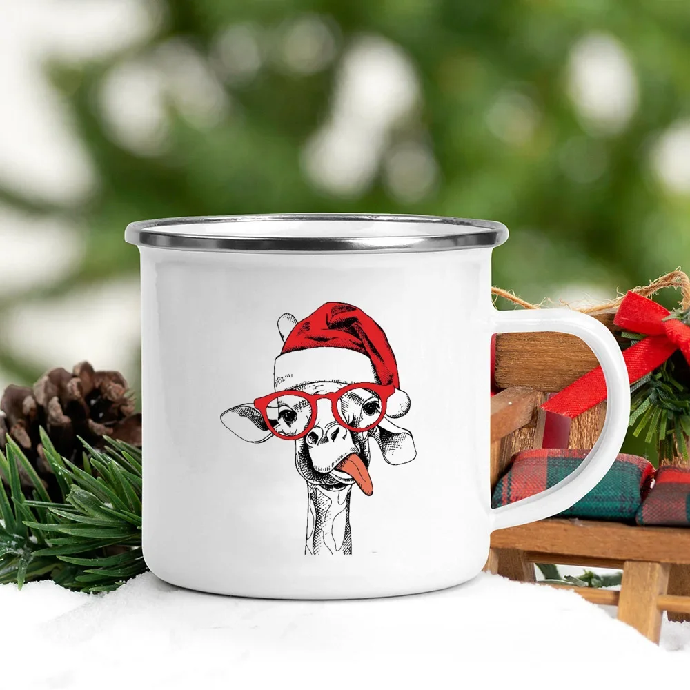 Handle Enamel Mugs Santa Hat A - Wine Beer Coffee Drink ulasan dan harga