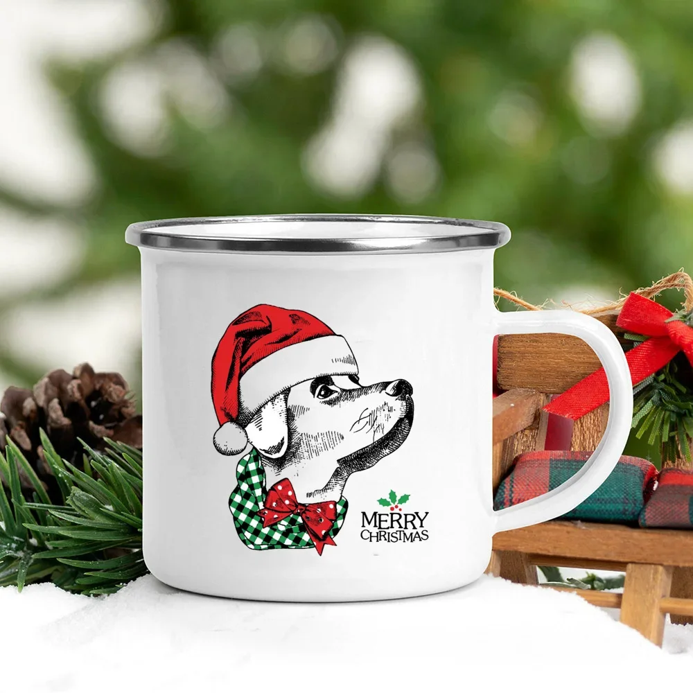 Handle Enamel Mugs Santa Hat A - Wine Beer Coffee Drink ulasan dan harga