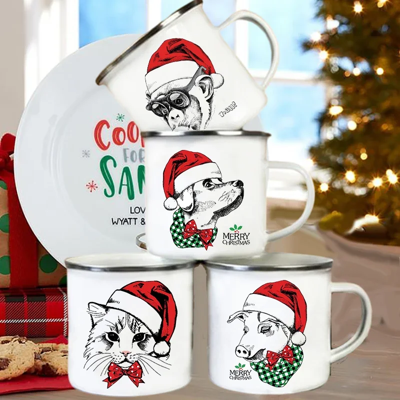 Handle Enamel Mugs Santa Hat A - Wine Beer Coffee Drink ulasan dan harga