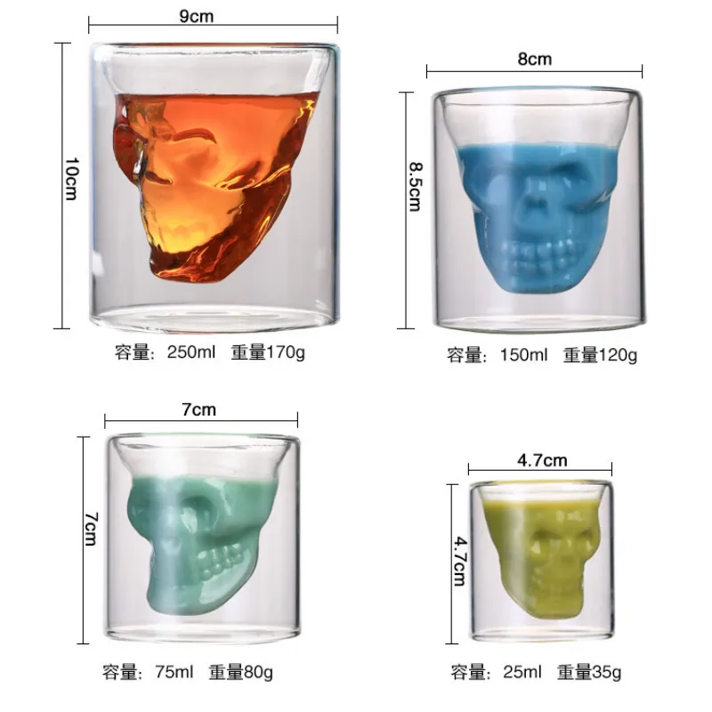 Double-layered Transparent Sku - Wine Beer Vodka Europe ulasan dan harga