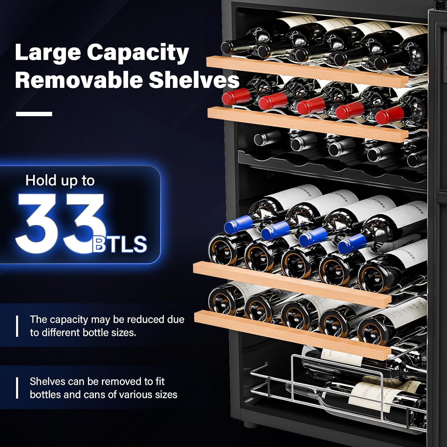 33 Bottle Dual Zone Wine Coole - Wine Beer Dual Zone ulasan dan harga