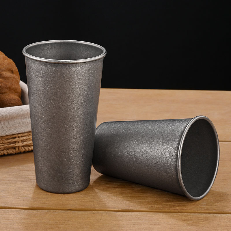 Retro Silver Stainless Steel D - Wine Beer Coffee Drink ulasan dan harga