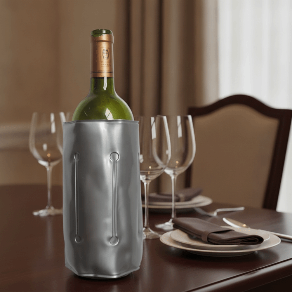 Reusable Wine Cooler Bag Gray  - Wine Chiller Sleeve ulasan dan harga