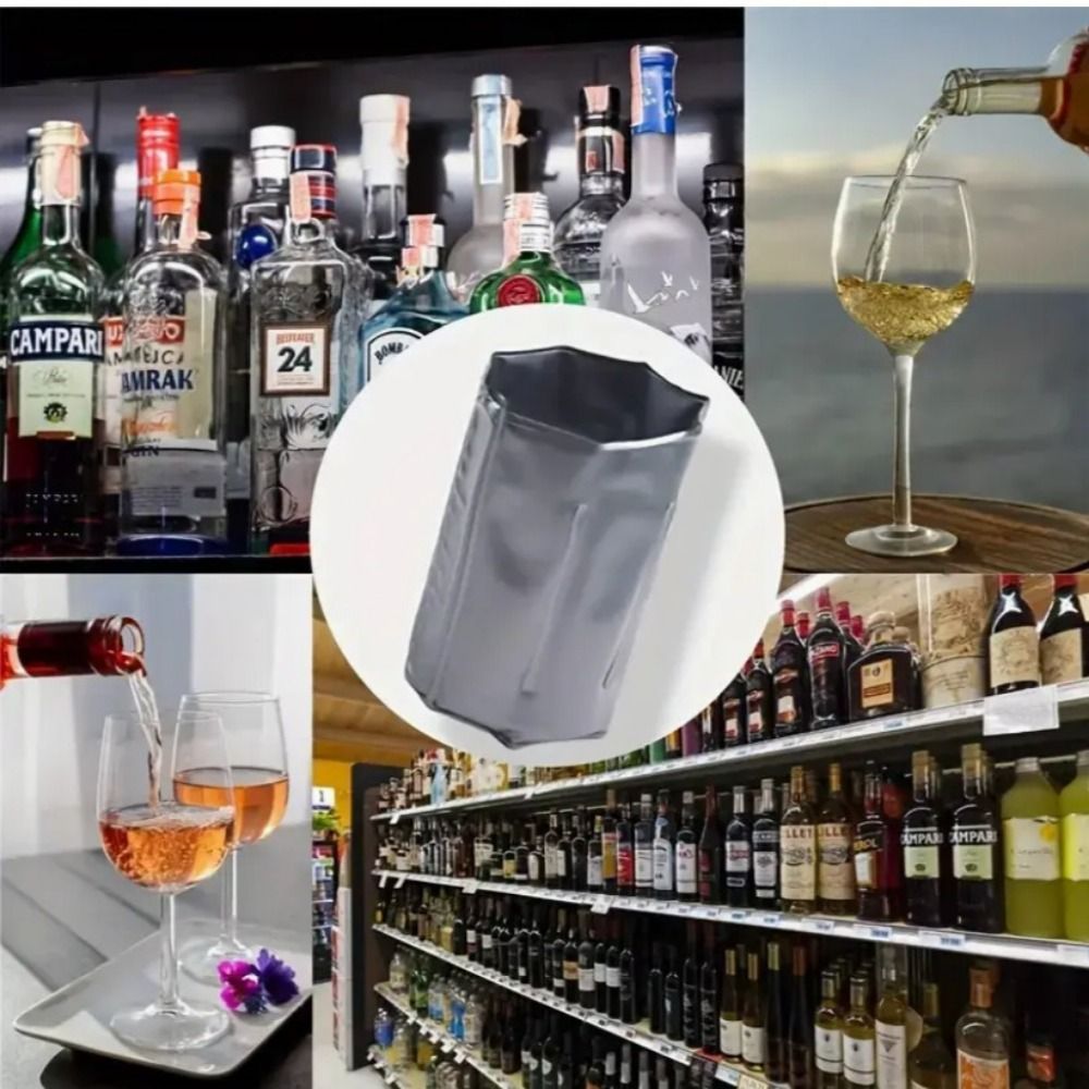 Reusable Wine Cooler Bag Gray  - Wine Chiller Sleeve ulasan dan harga