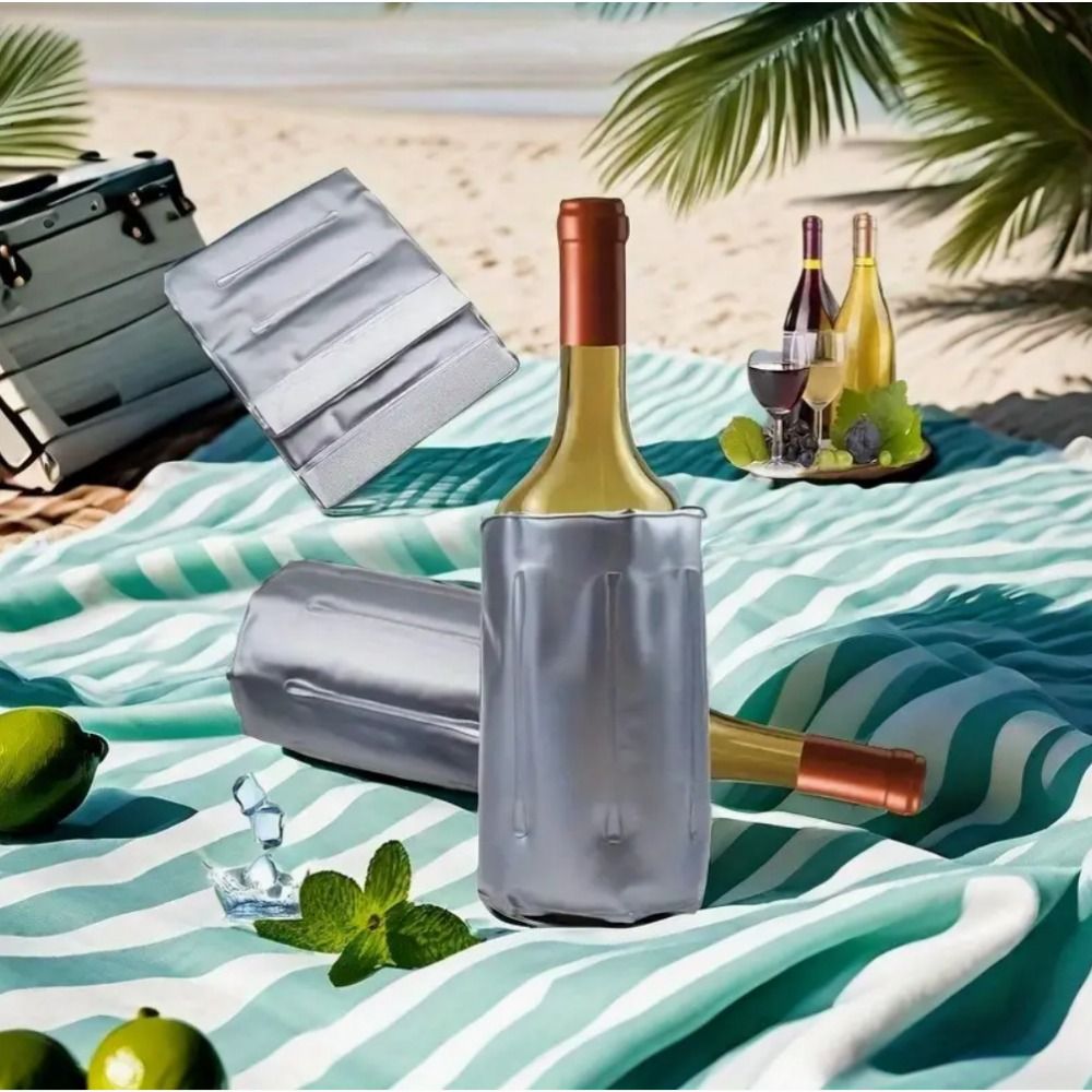 Reusable Wine Cooler Bag Gray  - Wine Chiller Sleeve ulasan dan harga