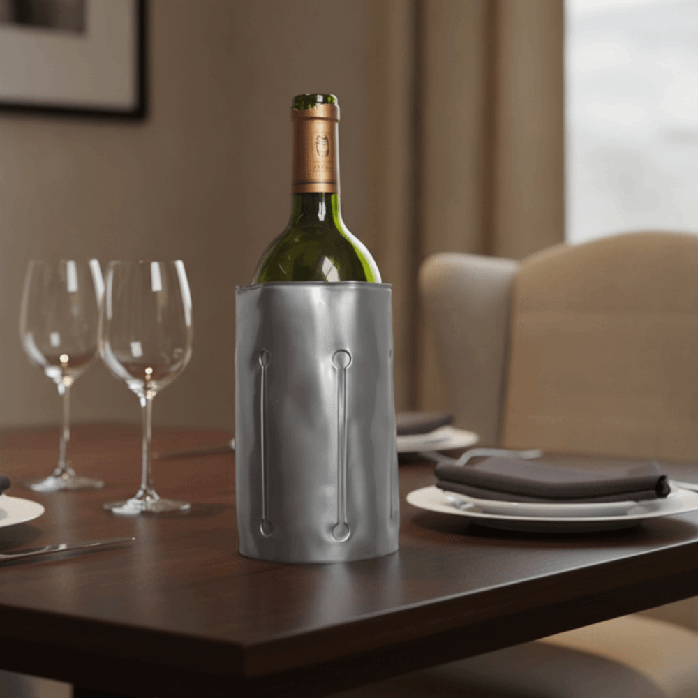 Reusable Wine Cooler Bag Gray  - Wine Chiller Sleeve ulasan dan harga