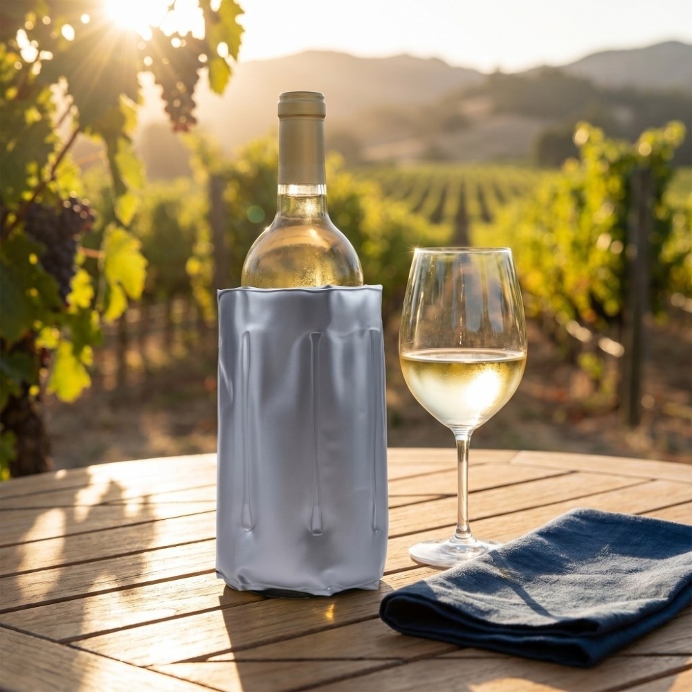 Reusable Wine Cooler Bag Gray  - Wine Chiller Sleeve ulasan dan harga