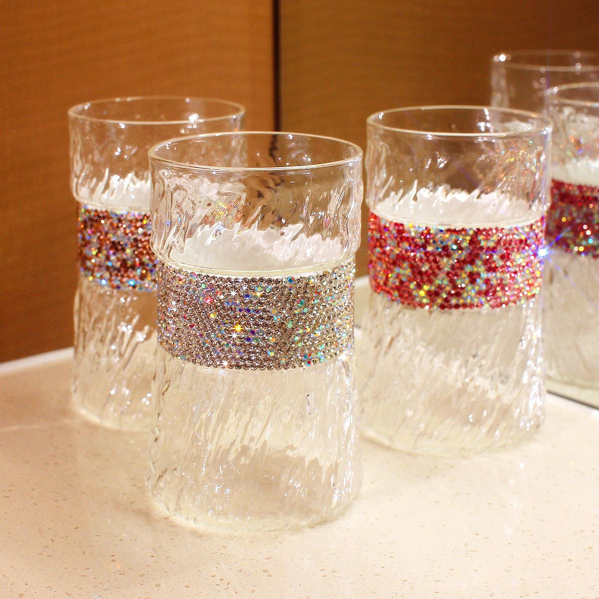 410ml Bling Diamond  Glass Cup - Wine Beer Coffee Drink ulasan dan harga