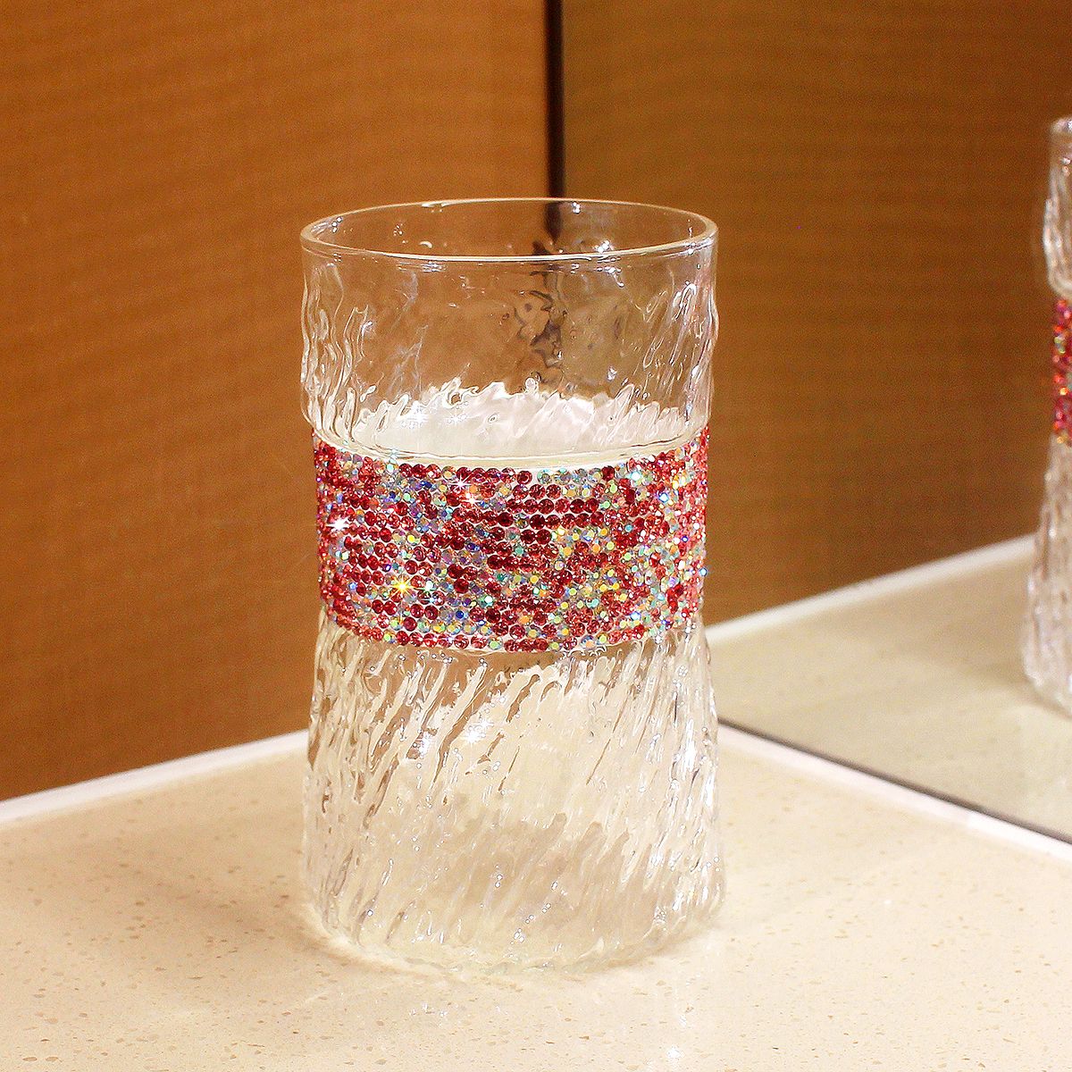 410ml Bling Diamond  Glass Cup - Wine Beer Coffee Drink ulasan dan harga