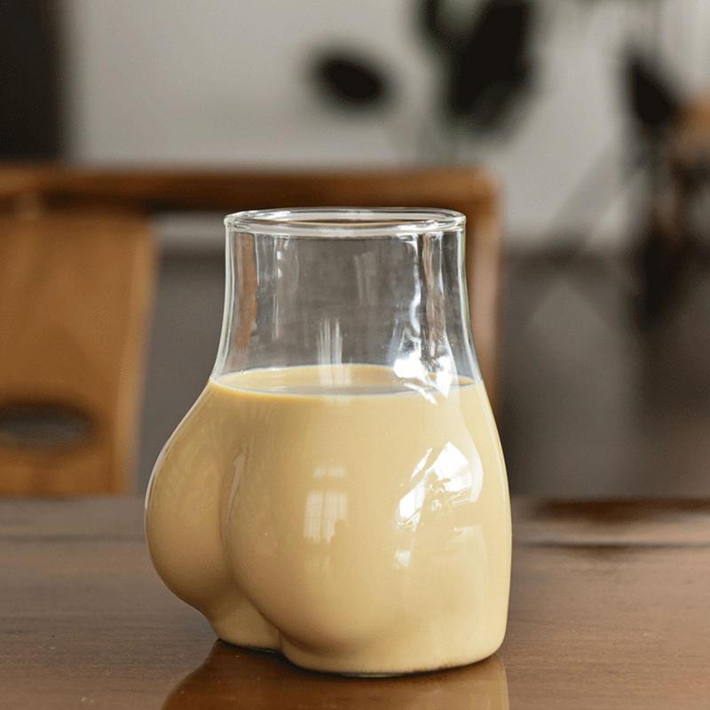 450ml Cute Butt Shaped Glass M - Wine Beer Coffee Drink ulasan dan harga