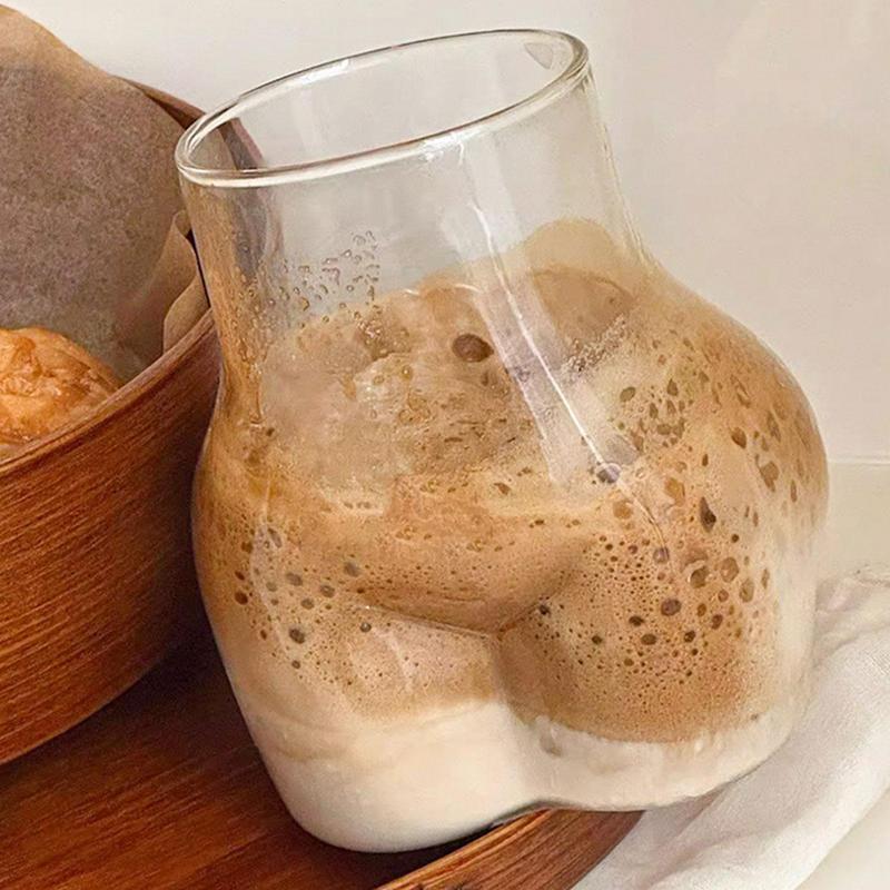 450ml Cute Butt Shaped Glass M - Wine Beer Coffee Drink ulasan dan harga