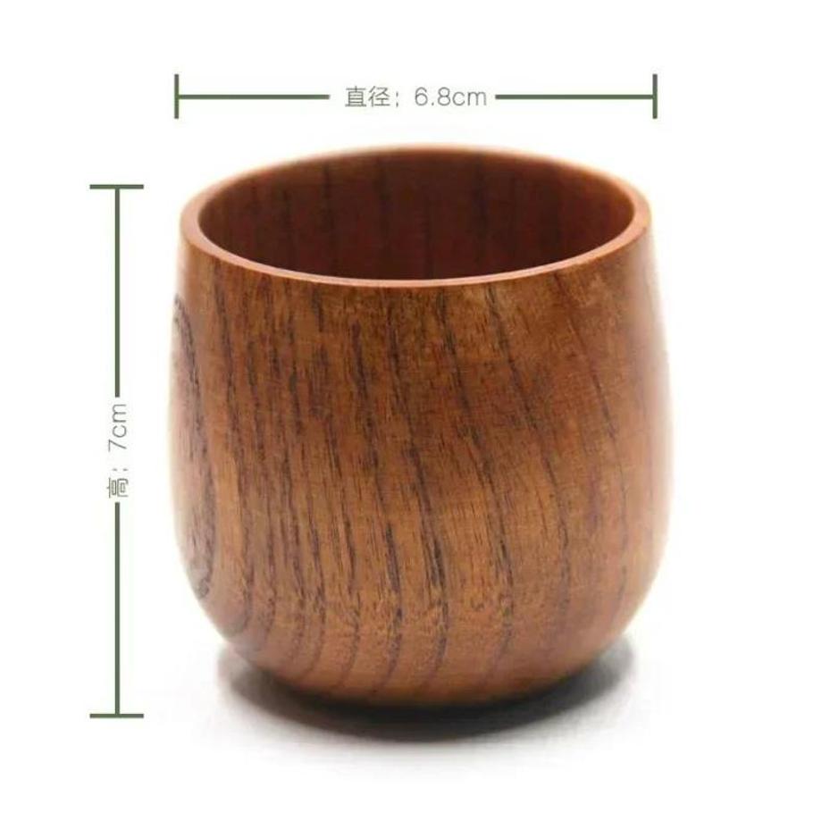 1 Pcs Reusable Wooden Cup Envi - Wine Beer Coffee Drink ulasan dan harga